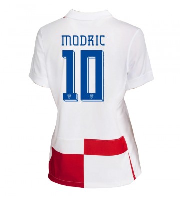 Kroatien Luka Modric #10 Hjemmebanetrøje Dame EM 2024 Kort ærmer